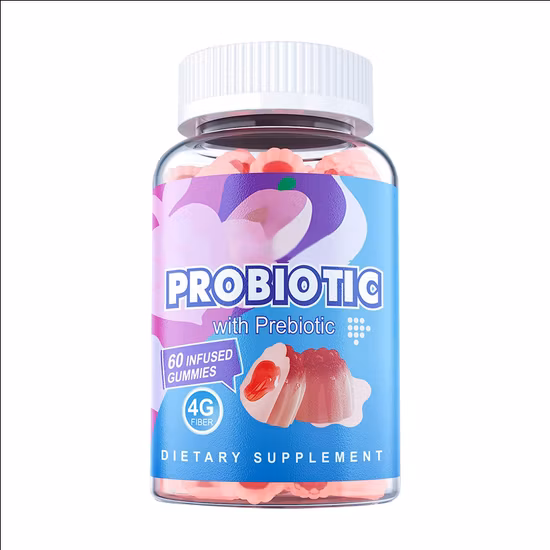 Dietary Supplement Probiotic Gummies with Prebiotic Maintains Gut Microflora Balance
