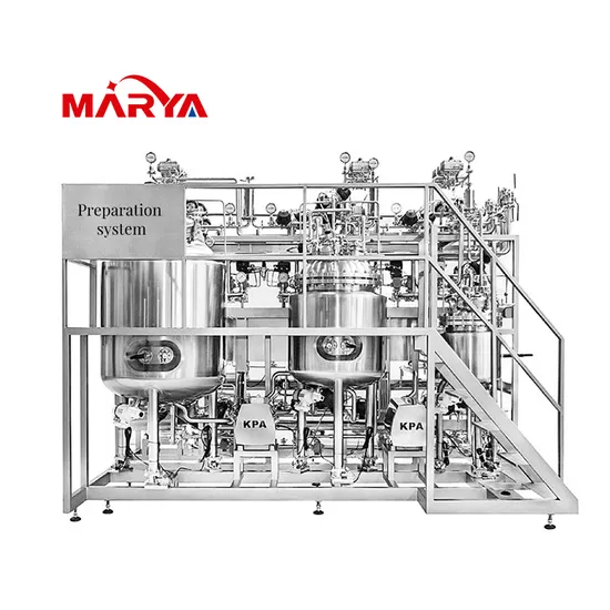 China Manufacturer Marya Pharmaceutical Formulation Liquid Preparation TIG Welded Mixing Tank 