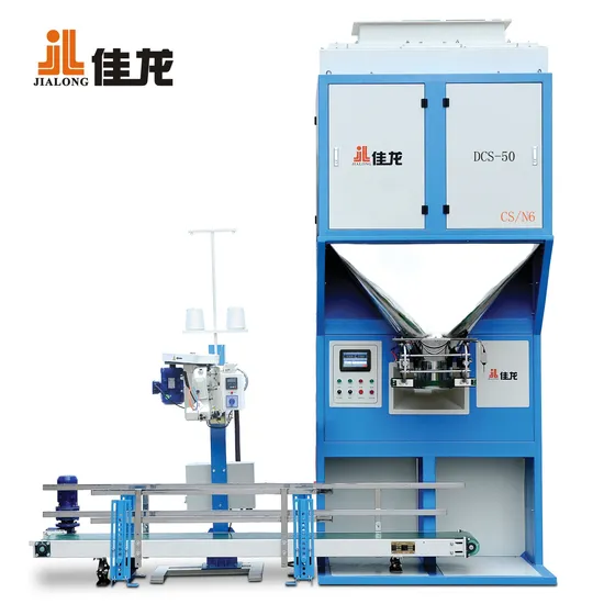 Semi Auto SS304 Explosion Proof Fertilizer Packing Machine for NPK Urea DAP Ssp Powder Granules 25kg 50kg PLC Touch Screen 